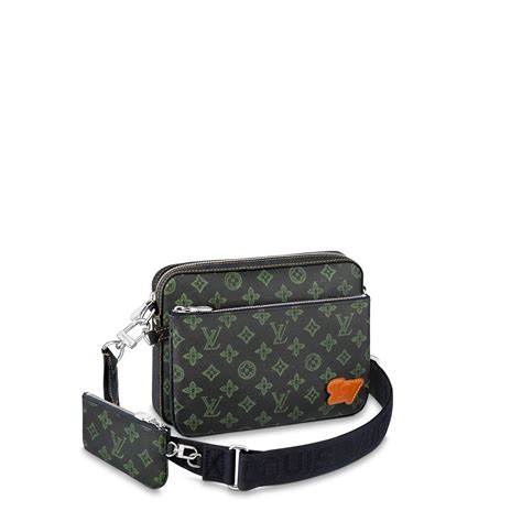 louis vuitton green messenger bag